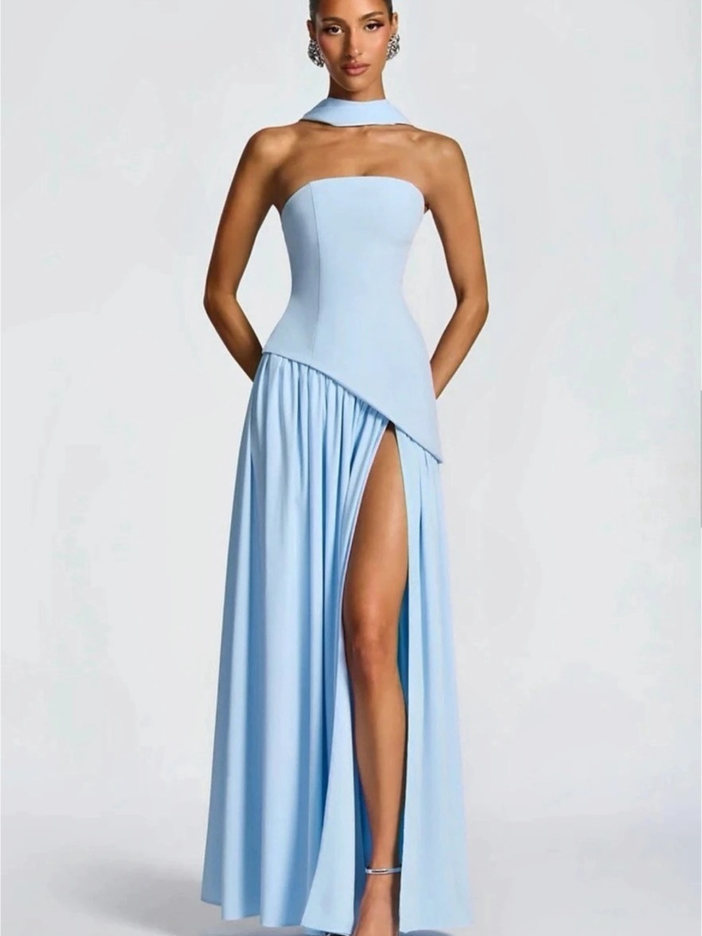 BABYBOO MALIYAH MAXI DRESS - BABY BLUE